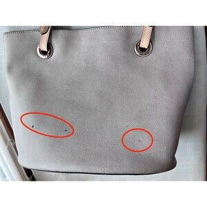 MICHAEL KORS Gray Jet Set Tote Purse Shoulder Satchel Bag (See Photos)